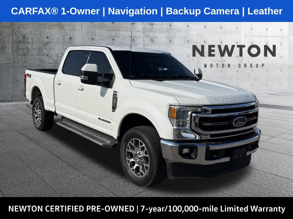 Star White Metallic Tri-Coat 2022 Ford F-250 Super Duty Pickup Truck Four-Wheel Drive Automatic