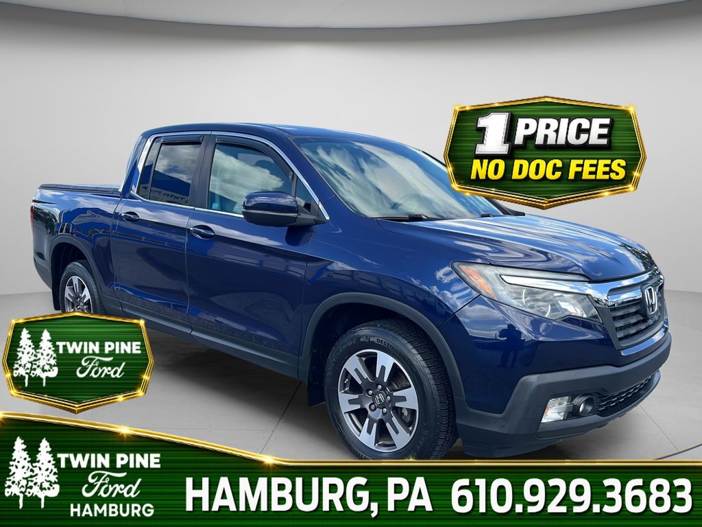 Black (Obsidian Blue Pearl) 2019 Honda Ridgeline Pickup Truck All-Wheel Drive 6-Speed Automatic