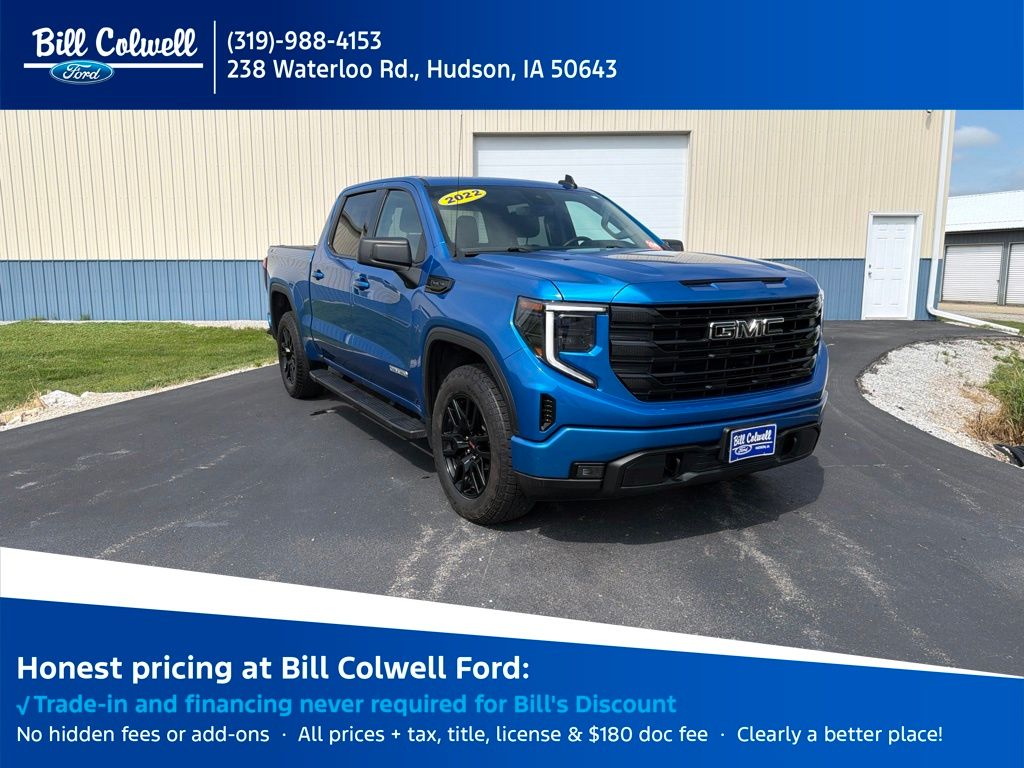 Dynamic Blue Metallic 2022 GMC Sierra 1500 Pickup Truck Four-Wheel Drive Automatic