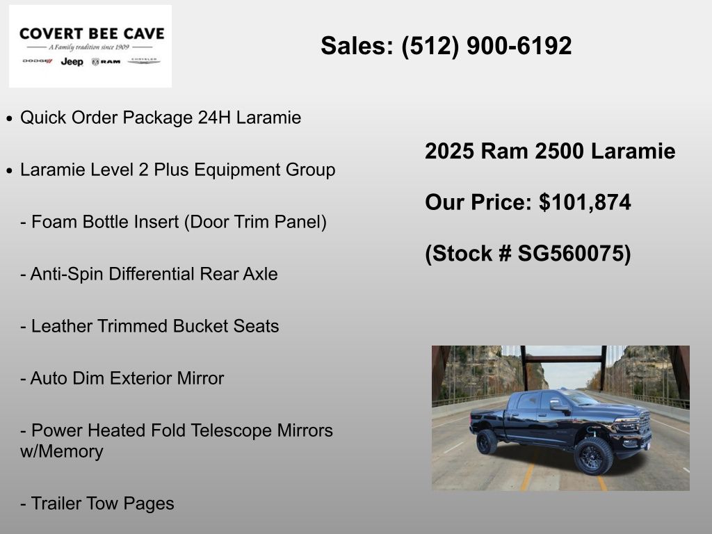 New Car 2025 Ram 2500  Laramie For Sale Under $110,000 In Austin, Texas