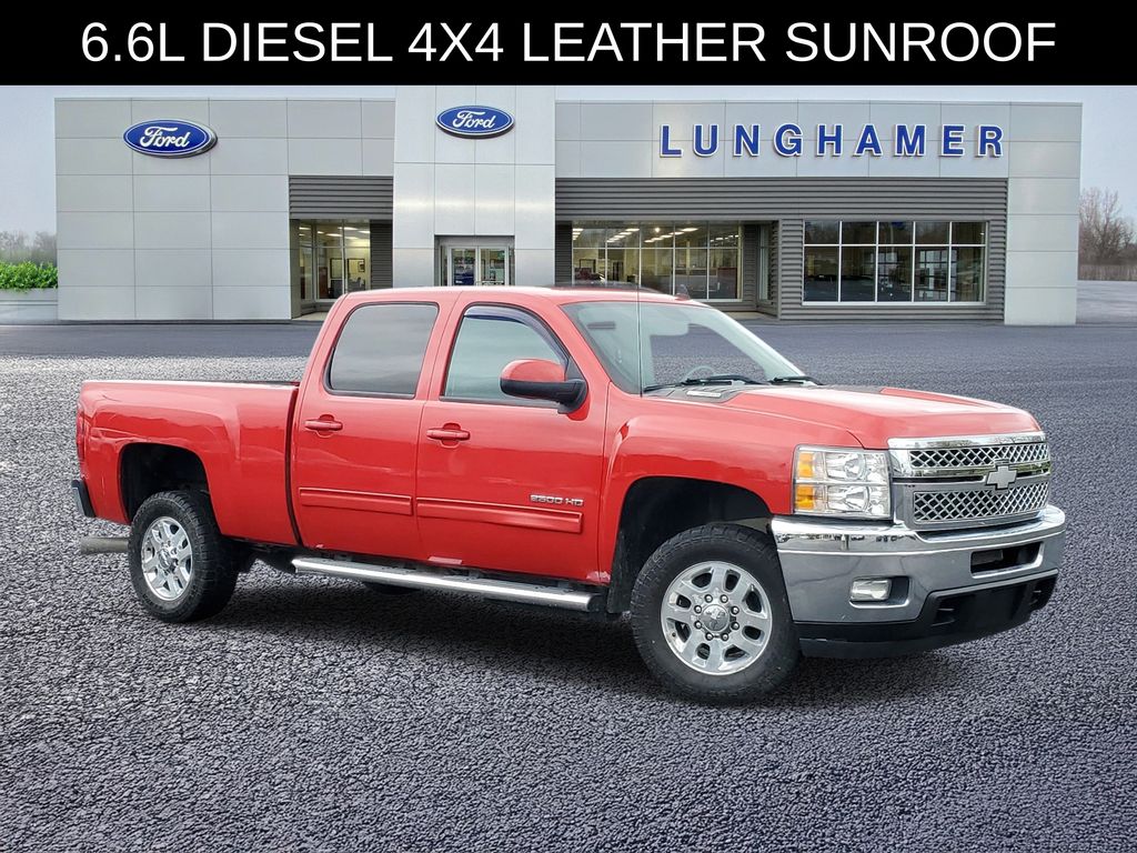 Victory Red 2014 Chevrolet Silverado 2500HD LTZ Crew Cab 4WD Pickup Truck Four-Wheel Drive 6-Speed Automatic