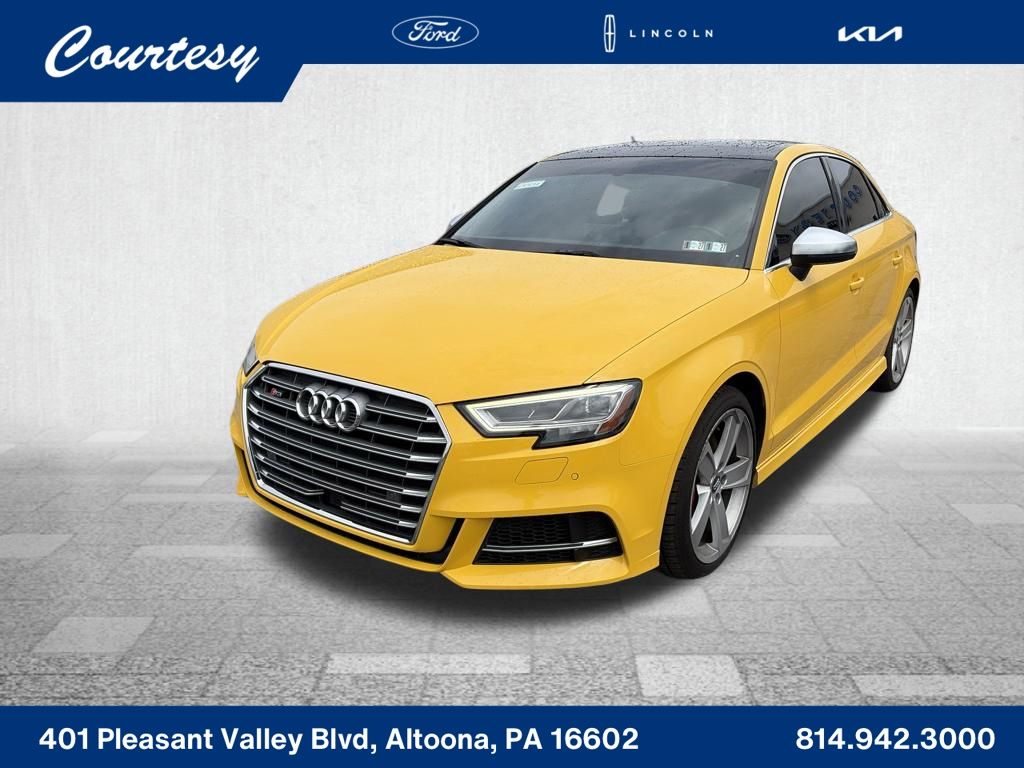Yellow 2018 Audi S3 Hatchback 6-Speed Automatic