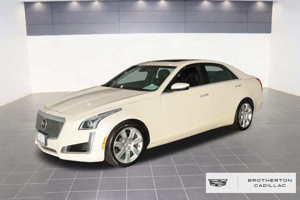 White Diamond Clearcoat 2014 Cadillac CTS 3.6L Premium AWD Sedan All-Wheel Drive 6-Speed Automatic