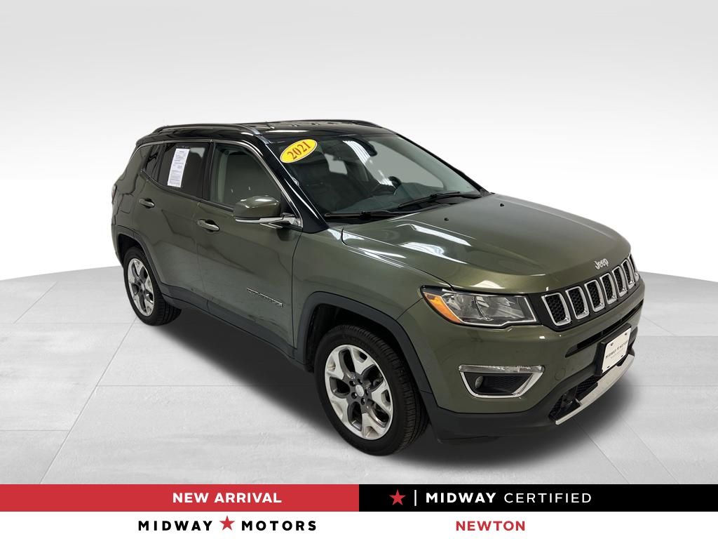 Olive Green Pearlcoat 2021 Jeep Compass SUV / Crossover Four-Wheel Drive 9-Speed Automatic