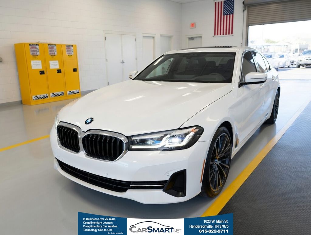 Mineral White Metallic 2021 BMW 5 Series 530i RWD Sedan Rear-Wheel Drive 8-Speed Automatic