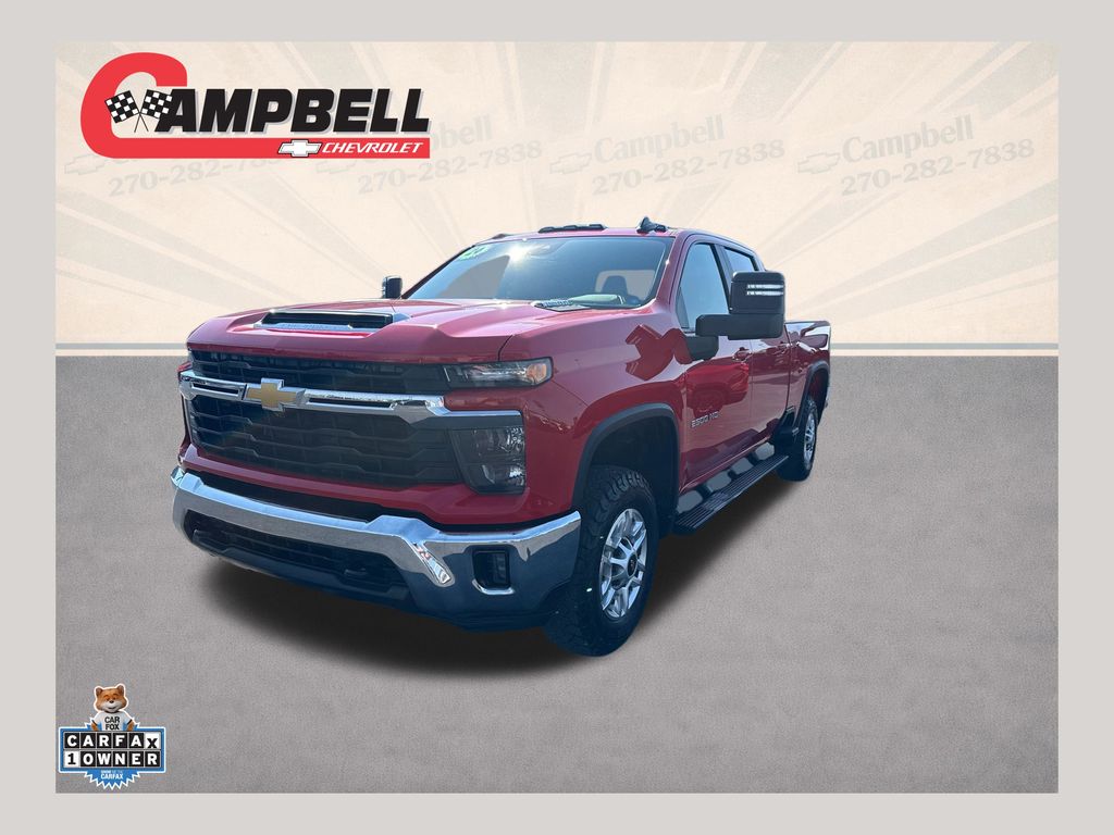 Red 2024 Chevrolet Silverado 2500HD LT Crew Cab 4WD Pickup Truck Four-Wheel Drive Automatic