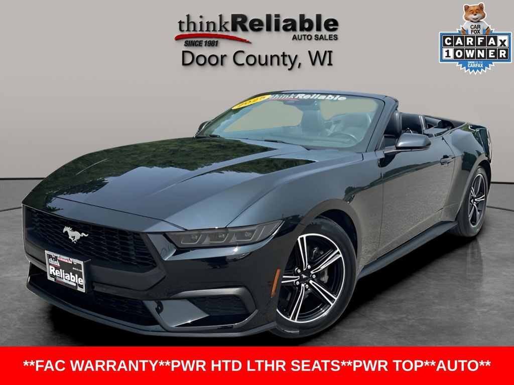 Shadow Black 2025 Ford Mustang Convertible Rear-Wheel Drive Automatic