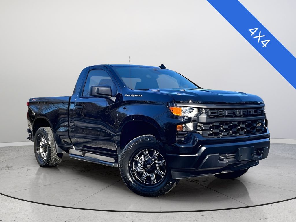 Black 2026 Chevrolet Silverado 1500 Work Truck Regular Cab 4WD Pickup Truck Four-Wheel Drive 8-Speed Automatic