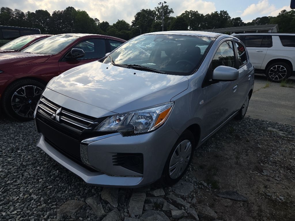 Silver 2024 Mitsubishi Mirage ES FWD Hatchback Front-Wheel Drive Continuously Variable Transmission