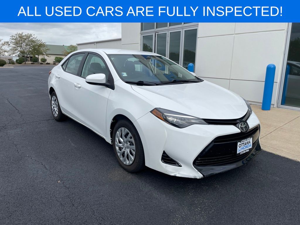Super White 2018 Toyota Corolla Sedan Front-Wheel Drive Continuously Variable Transmission