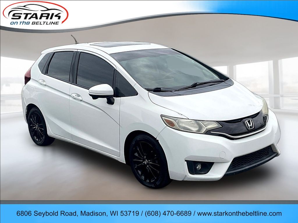 White 2016 Honda Fit Hatchback Front-Wheel Drive Continuously Variable Transmission