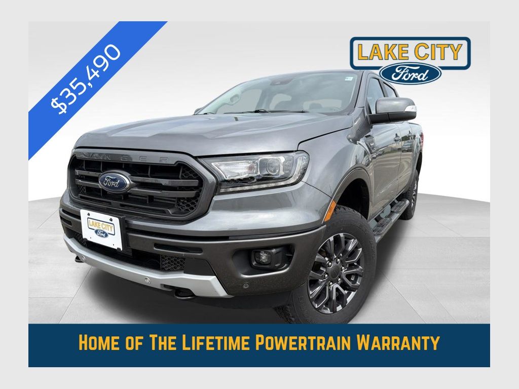 Gray Metallic 2021 Ford Ranger Lariat SuperCrew 4WD Pickup Truck Four-Wheel Drive Automatic