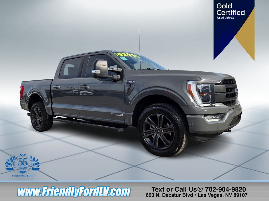 Gray (Lead Foot) 2021 Ford F-150 Lariat SuperCrew 4WD Pickup Truck Four-Wheel Drive Automatic