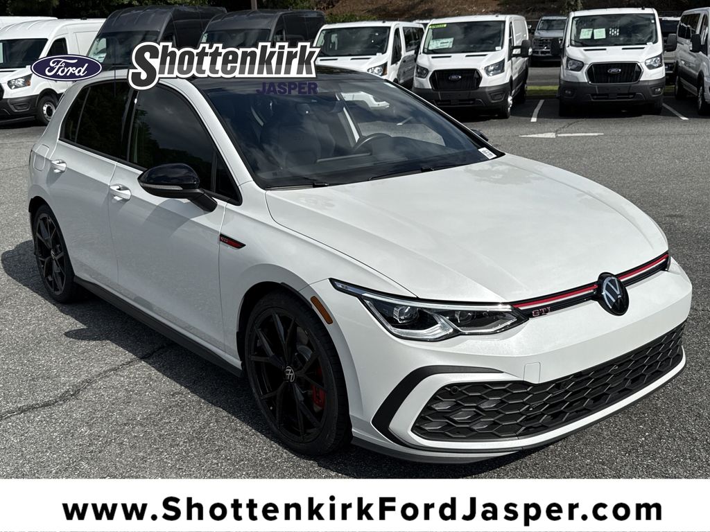 Opal White Pearl 2024 Volkswagen Golf GTI Hatchback Front-Wheel Drive 6-Speed Manual