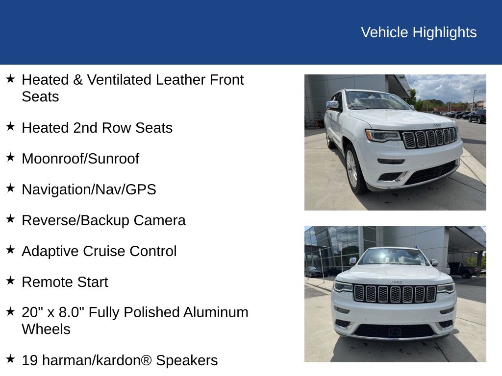 2018 Jeep Grand Cherokee Summit