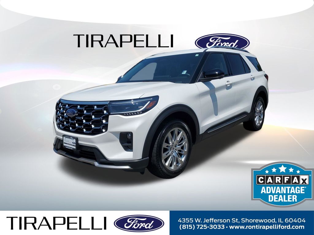 Star White Met Tri-Coat 2025 Ford Explorer SUV / Crossover All-Wheel Drive Automatic