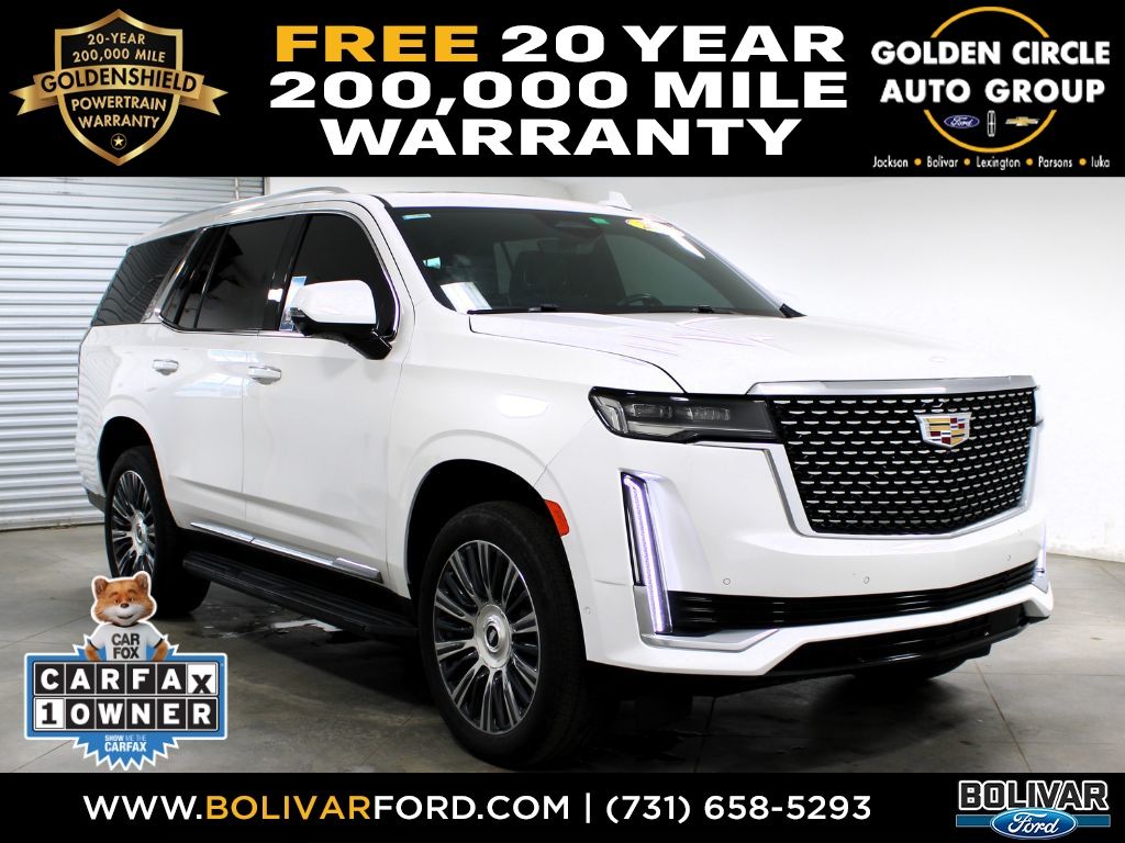 Crystal White Tricoat 2023 Cadillac Escalade Premium Luxury RWD SUV / Crossover Rear-Wheel Drive Automatic