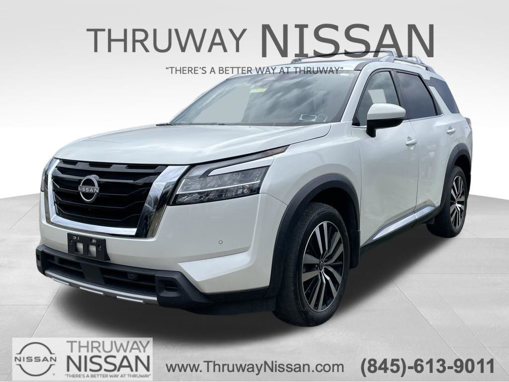 Pearl White Tricoat 2024 Nissan Pathfinder Platinum 4WD SUV / Crossover All-Wheel Drive 9-Speed Automatic