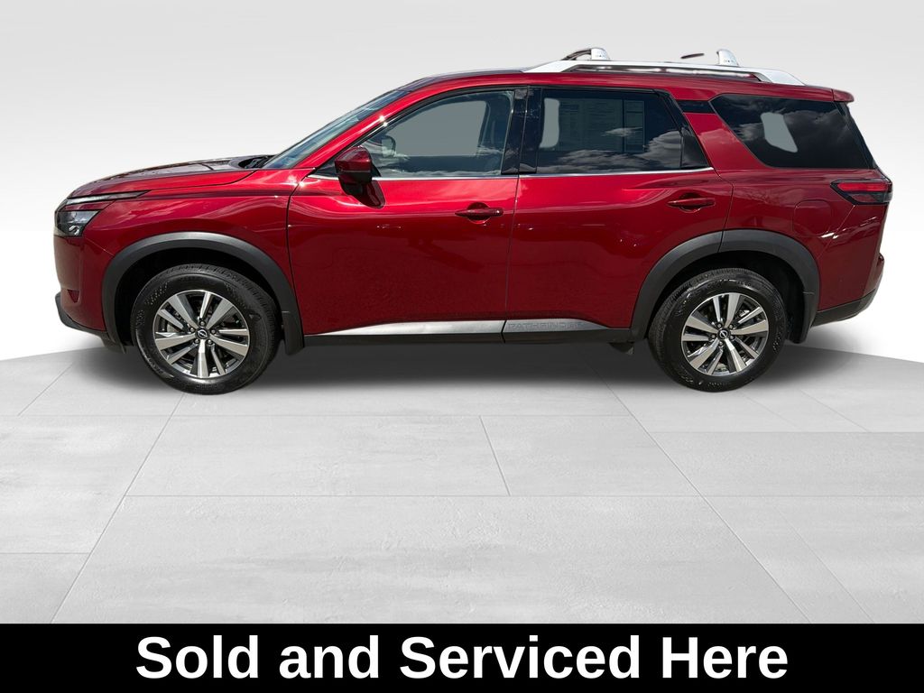2025 Nissan Pathfinder SL Red at John Sisson Motors
