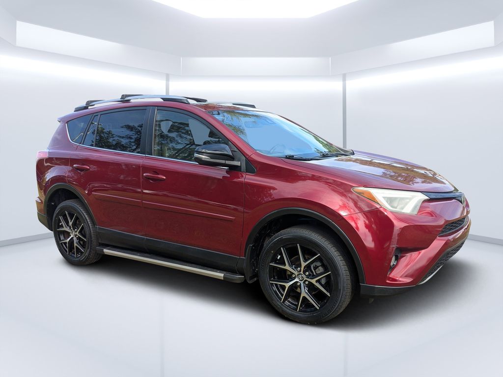 Red (Ruby Flare Pearl) 2018 Toyota RAV4 SE AWD SUV / Crossover All-Wheel Drive 6-Speed Automatic
