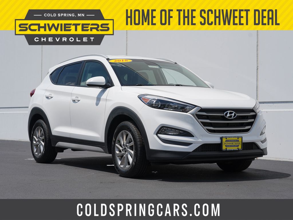 Dazzling White 2018 Hyundai Tucson SUV / Crossover All-Wheel Drive 6-Speed Automatic