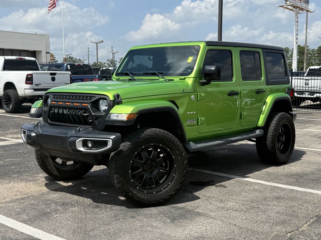 2019 Jeep Wrangler Unlimited Sahara Green at River Oaks CDJR
