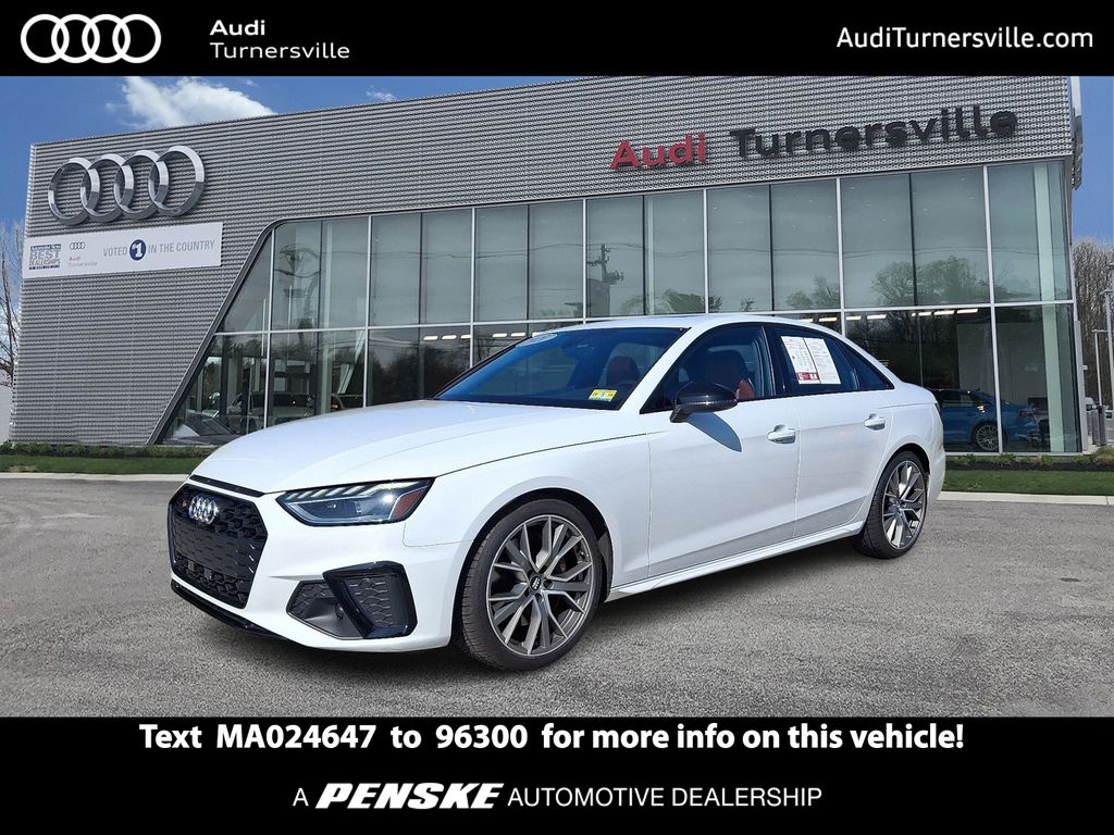 Glacier White 2021 Audi S4 Sedan All-Wheel Drive 8-Speed Automatic