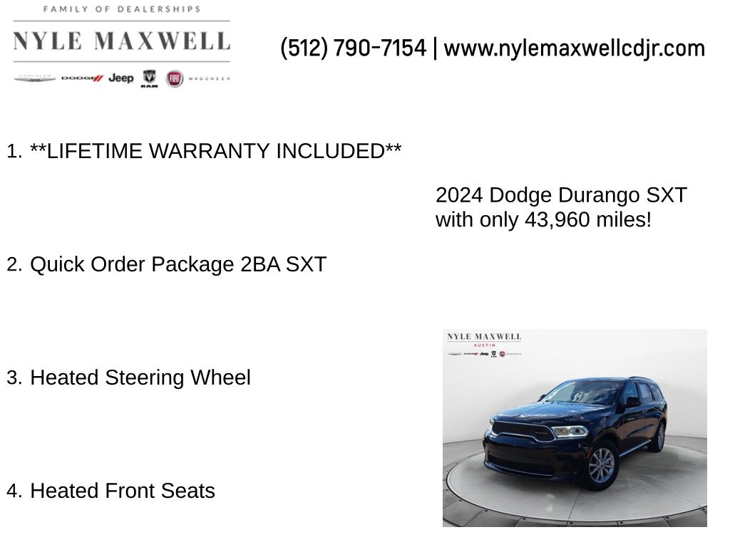 Used Car 2024 Dodge Durango  Sxt For Sale Under $30,000 In Austin, Texas