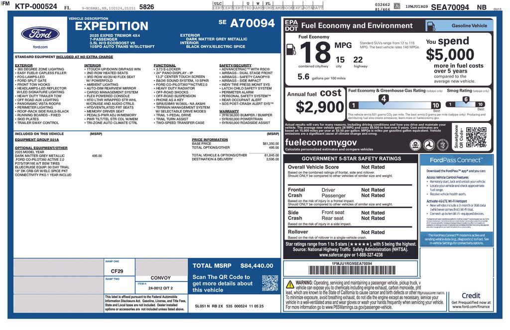 2025 Ford Expedition Tremor's photo
