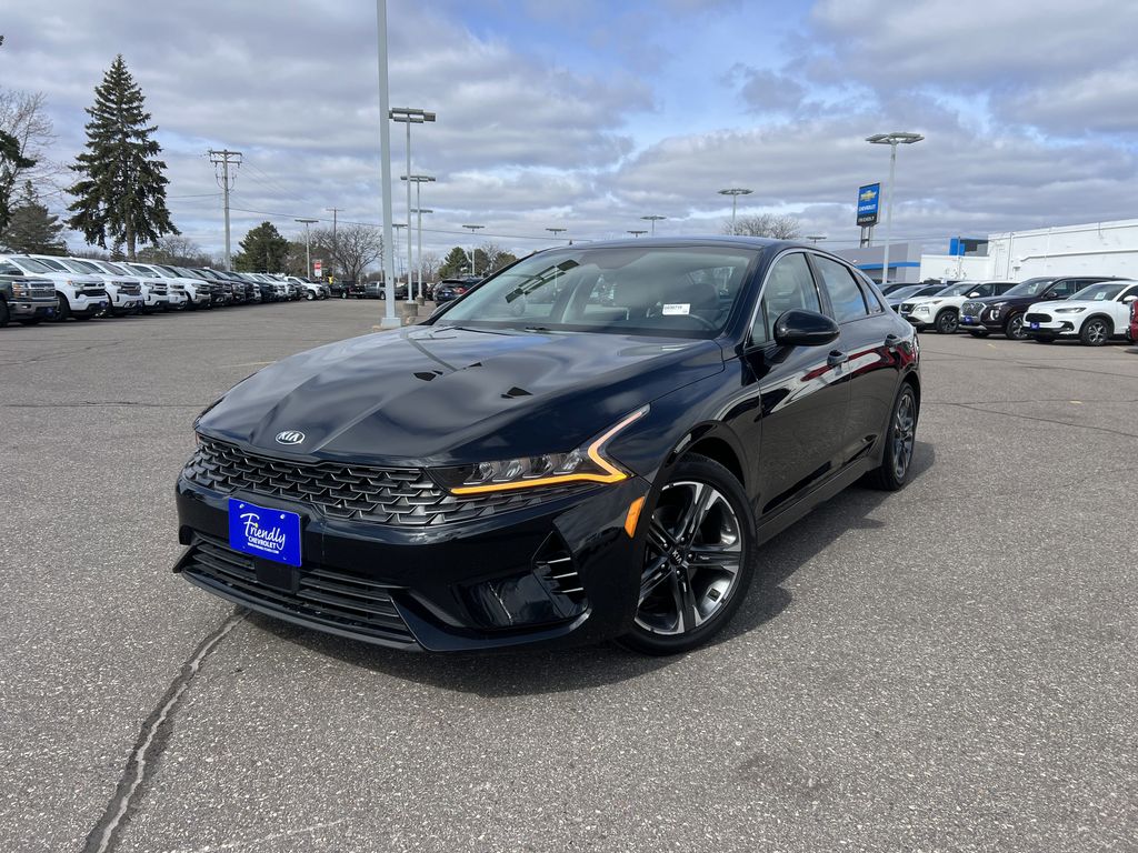 Ebony Black 2021 Kia K5 EX FWD Sedan Front-Wheel Drive 8-Speed Automatic