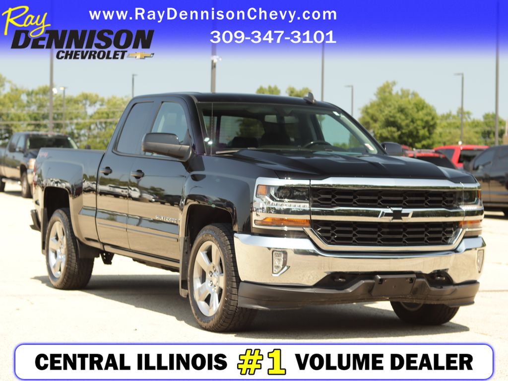 Black 2017 Chevrolet Silverado 1500 Pickup Truck Four-Wheel Drive 6-Speed Automatic Overdrive