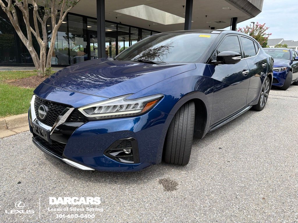 Deep Blue Pearl 2023 Nissan Maxima Sedan Front-Wheel Drive Continuously Variable Transmission