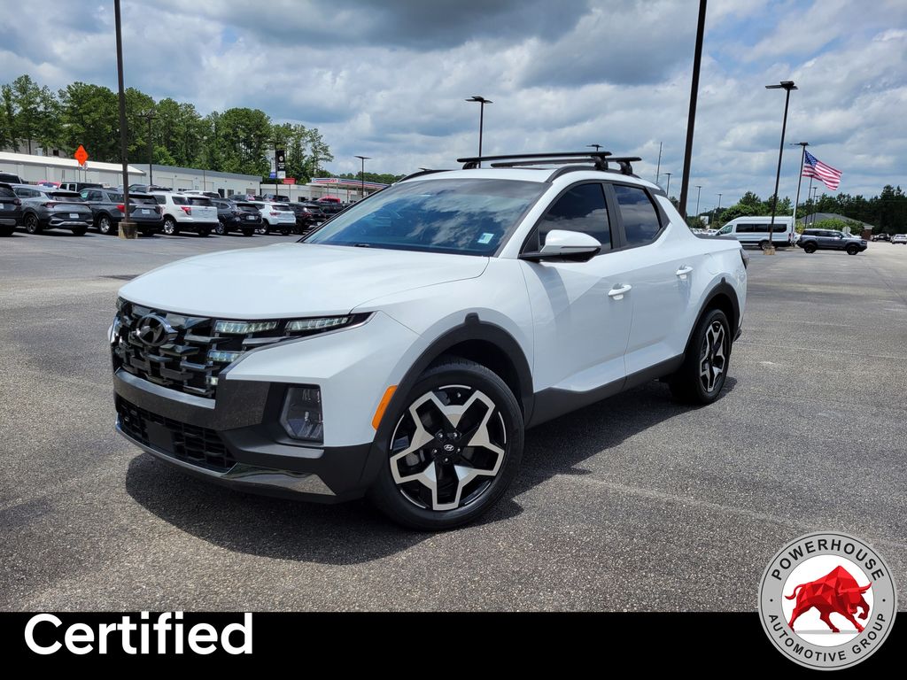 Atlas White 2024 Hyundai Santa Cruz Pickup Truck All-Wheel Drive Automatic