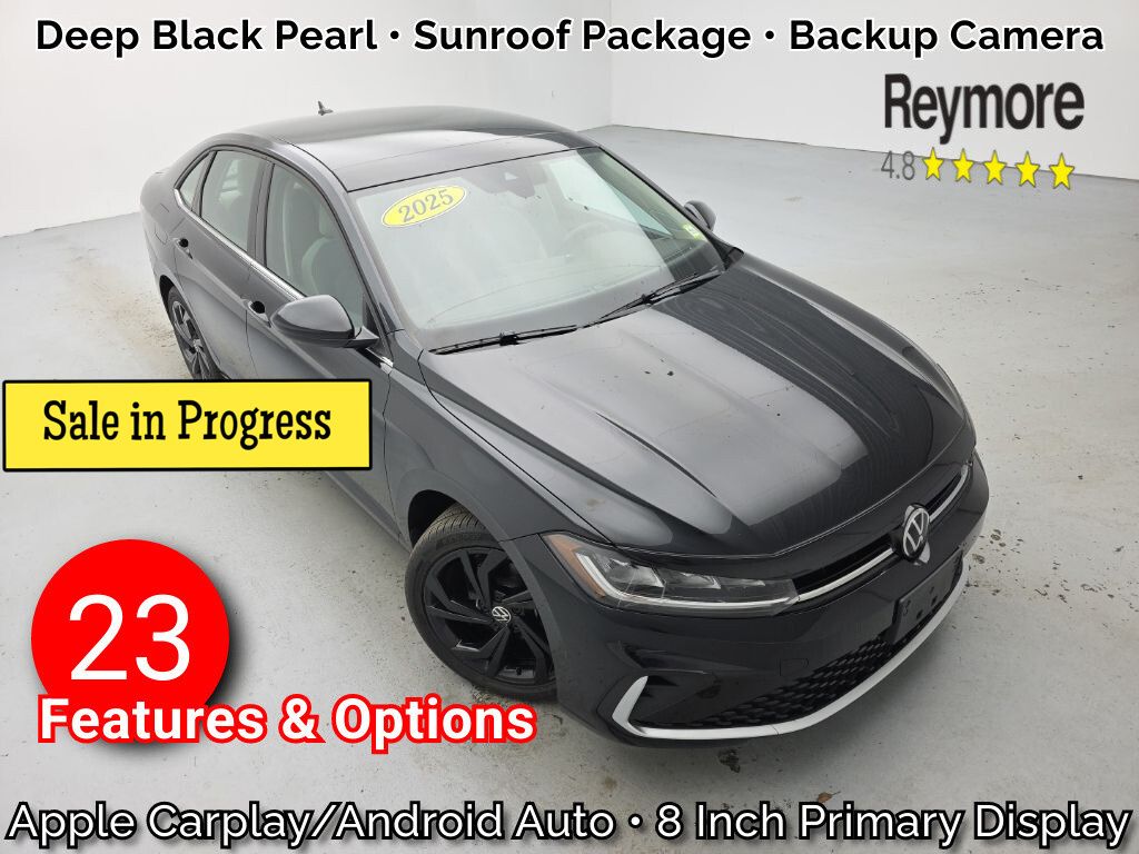 Deep Black 2025 Volkswagen Jetta Sedan Front-Wheel Drive 8-Speed Automatic