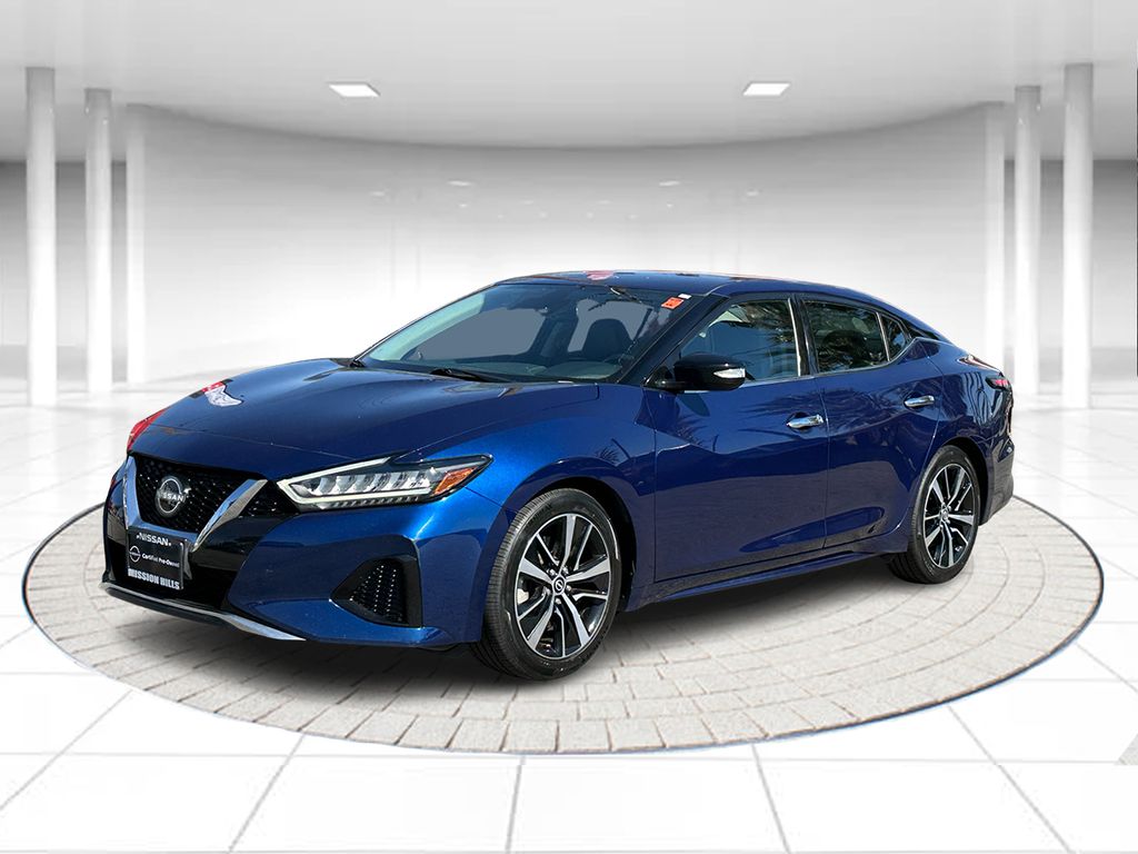 Deep Blue Pearl 2023 Nissan Maxima Sedan Front-Wheel Drive Continuously Variable Transmission