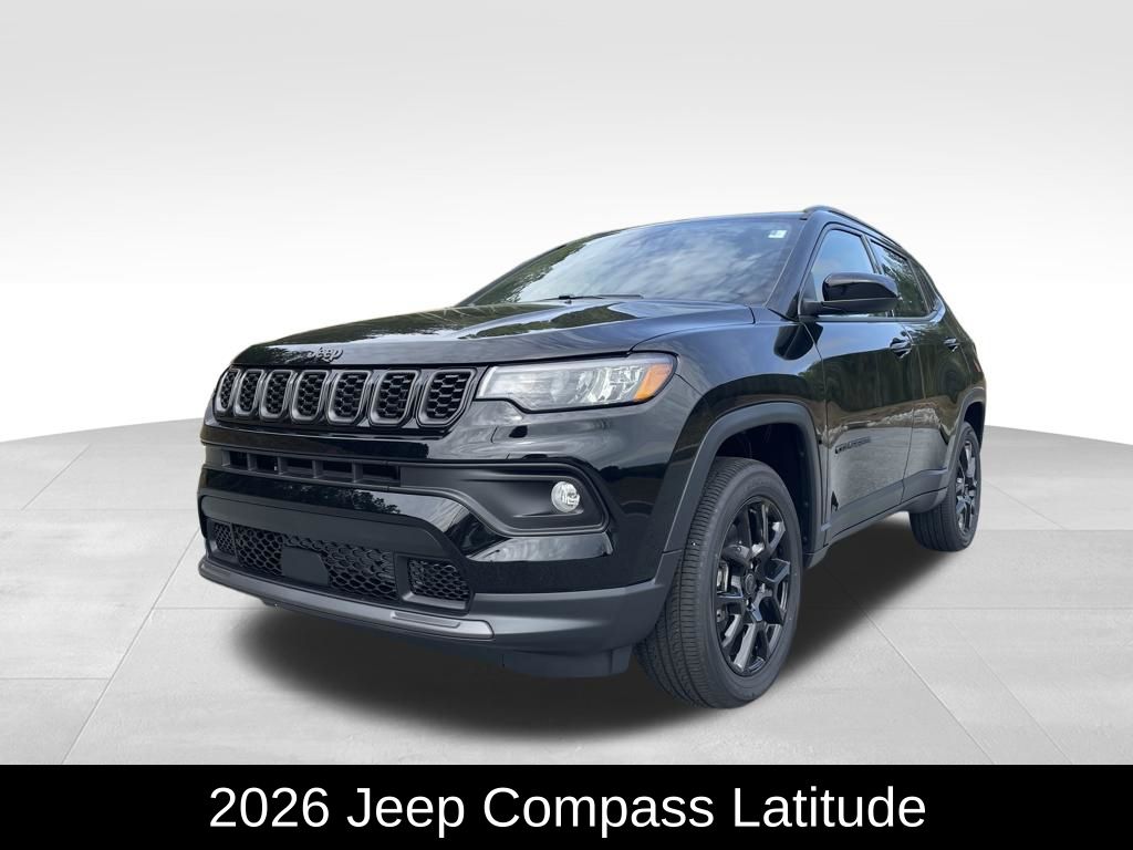 Diamond Black Crystal Pearlcoat 2026 Jeep Compass Latitude 4WD SUV / Crossover Four-Wheel Drive 8-Speed Automatic