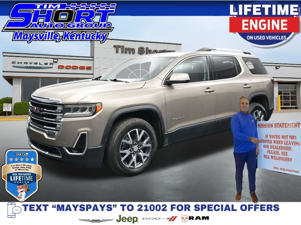 Light Stone Metallic 2023 GMC Acadia SUV / Crossover Front-Wheel Drive 9-Speed Automatic