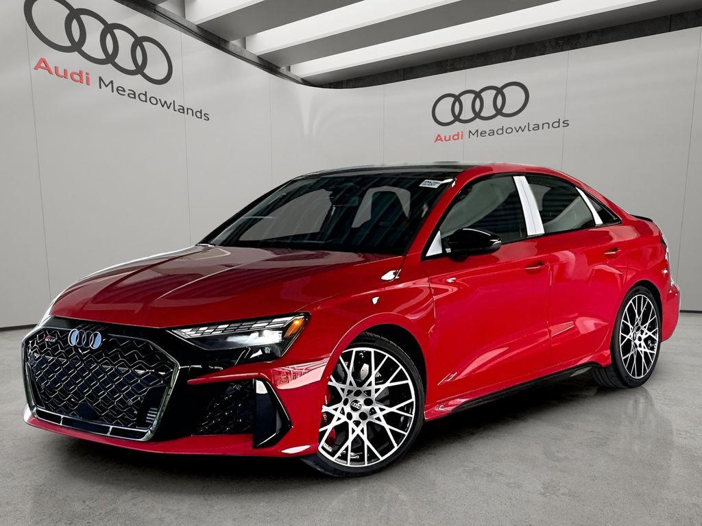 Progressive Red Metallic 2026 Audi RS 3 Sedan All-Wheel Drive 7-Speed Automatic