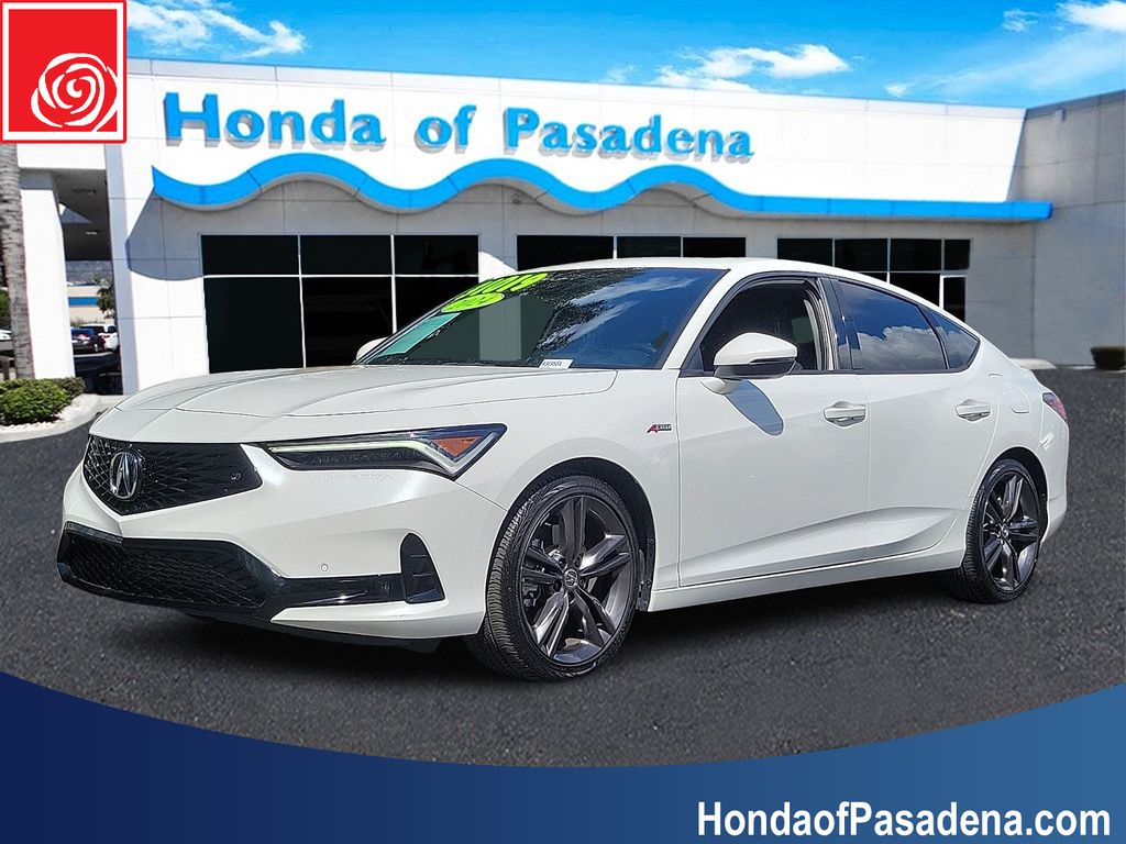 Platinum White Pearl 2024 Acura Integra FWD with Technology and A-SPEC Package Sedan Front-Wheel Drive 6-Speed Manual