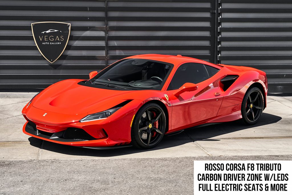 Rosso Corsa 2020 Ferrari F8 Coupe Rear-Wheel Drive 7-Speed Automatic