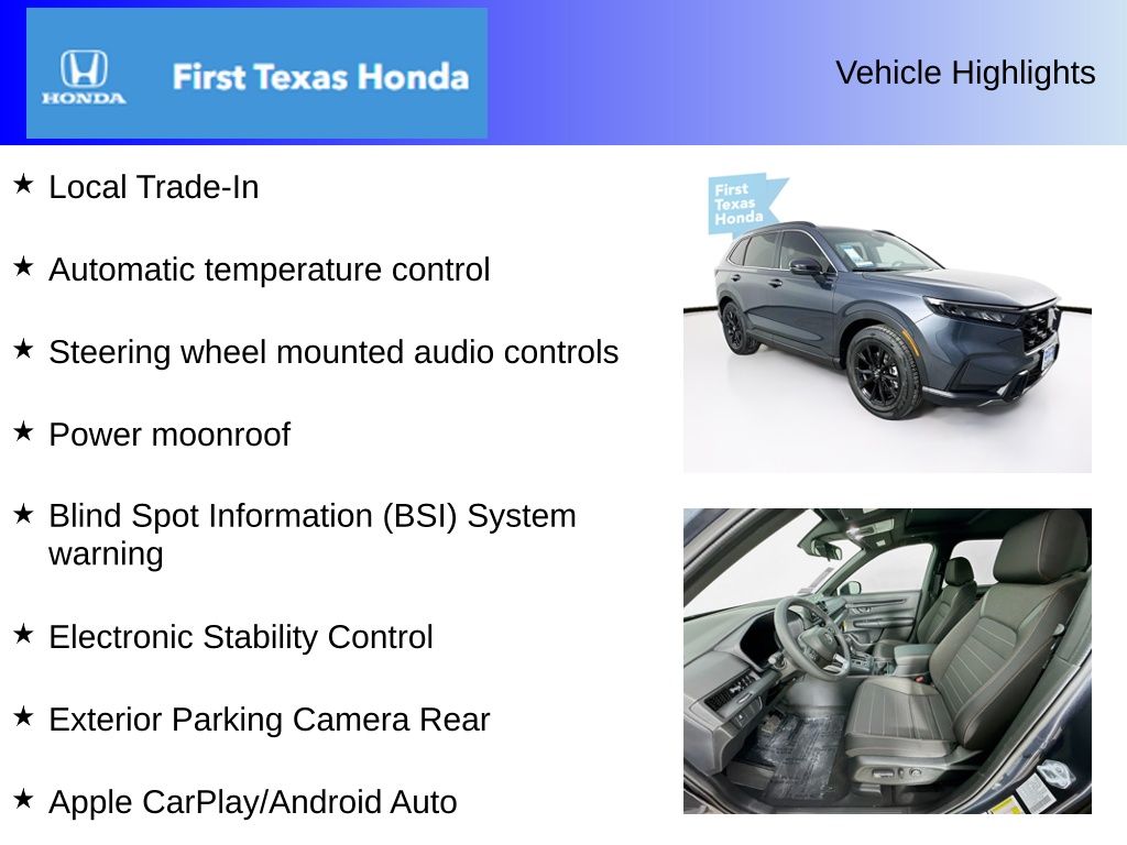 Used Car 2025 Honda Cr-v Hybrid  Sport For Sale Under $35,000 In Austin, Texas