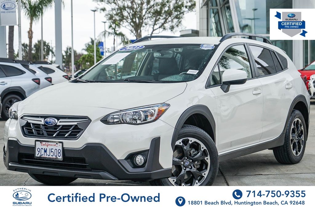 Crystal White Pearl 2023 Subaru Crosstrek Premium AWD SUV / Crossover All-Wheel Drive Continuously Variable Transmission