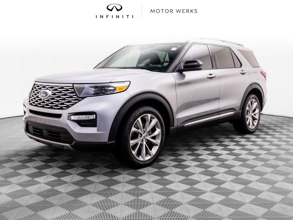 Iconic Silver Metallic 2023 Ford Explorer SUV / Crossover All-Wheel Drive Automatic
