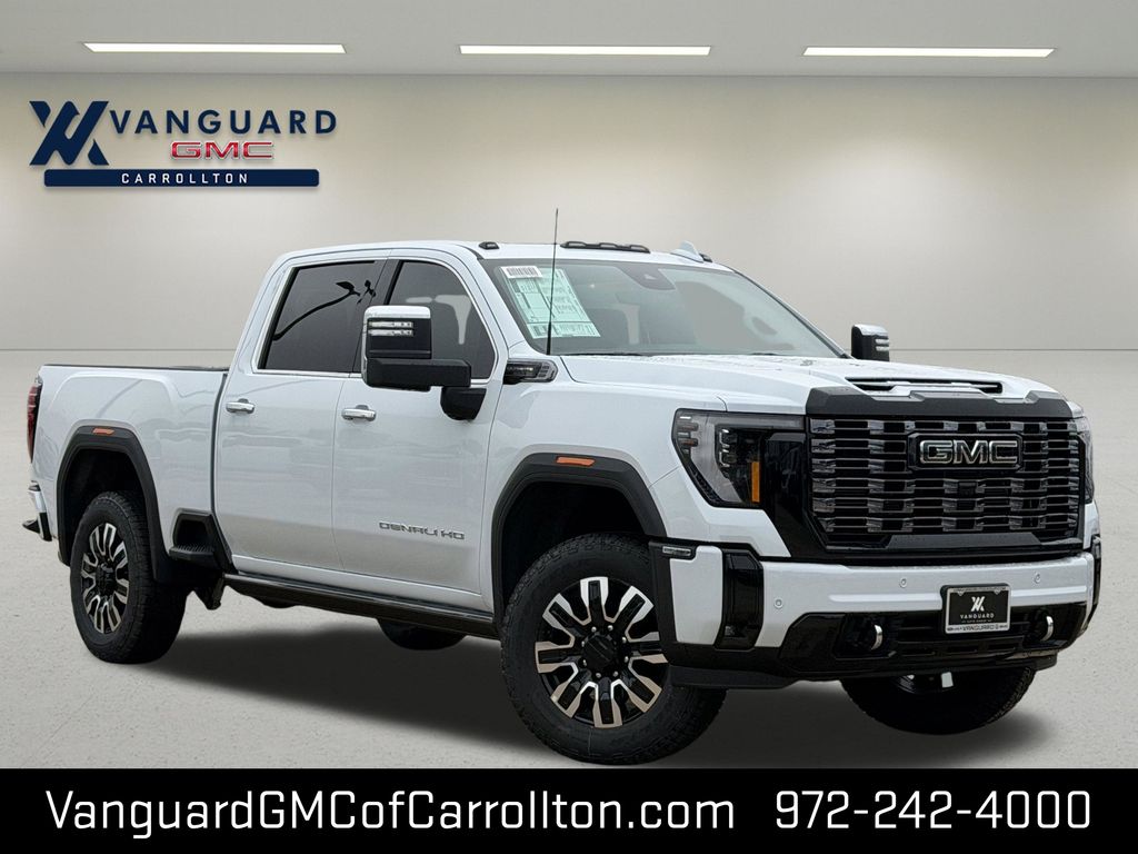 Glacier White Tricoat 2026 GMC Sierra 2500HD Denali Ultimate Crew Cab 4WD Pickup Truck Four-Wheel Drive Automatic