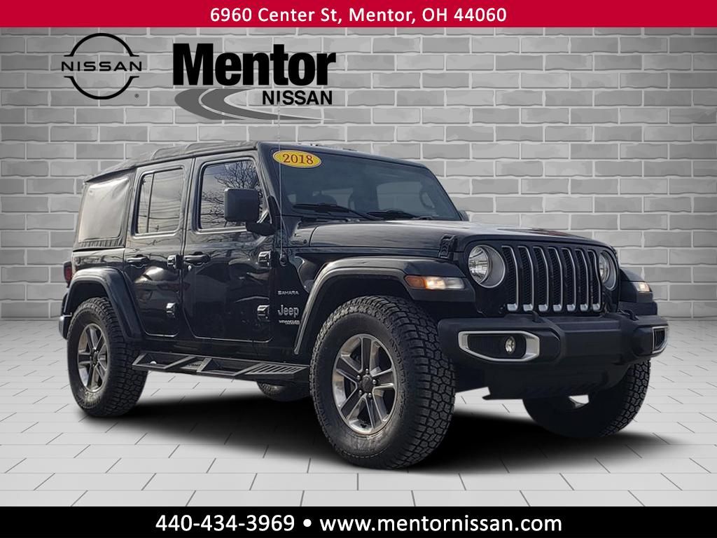 Black Clearcoat 2018 Jeep Wrangler Unlimited Sahara 4WD SUV / Crossover Four-Wheel Drive 6-Speed Manual