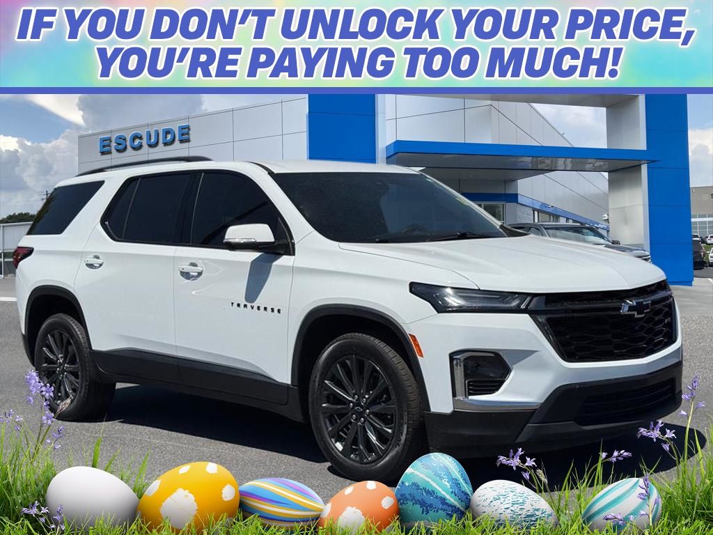 Summit White 2023 Chevrolet Traverse RS FWD SUV / Crossover Front-Wheel Drive 9-Speed Automatic