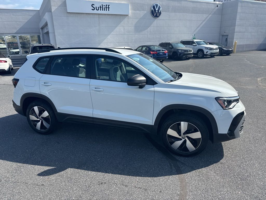 2025 Volkswagen Taos 1.5T S White at Subaru and VW of Moon Township