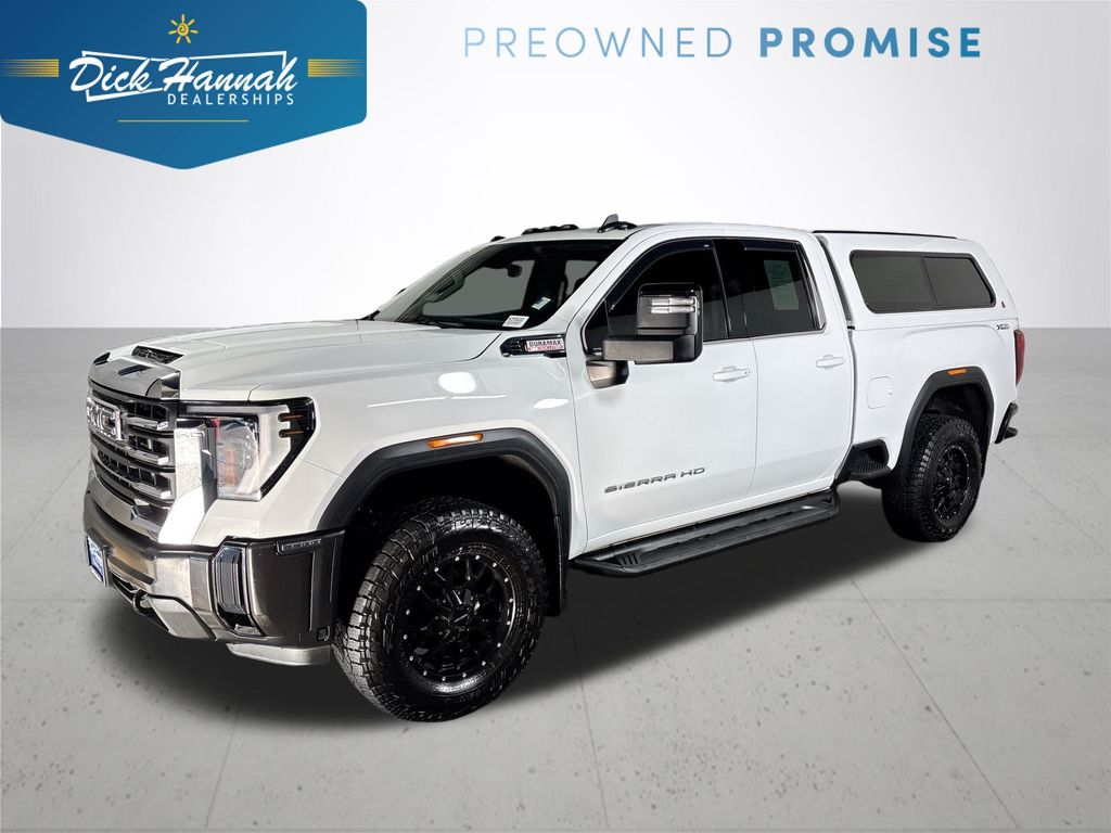 Summit White 2024 GMC Sierra 2500HD SLE Double Cab 4WD Pickup Truck Four-Wheel Drive Automatic