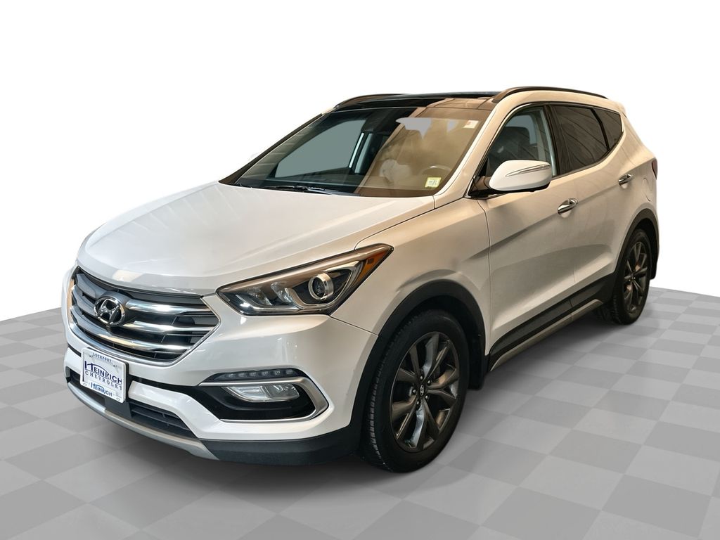 Pearl White 2018 Hyundai Santa Fe Sport SUV / Crossover All-Wheel Drive 6-Speed Automatic