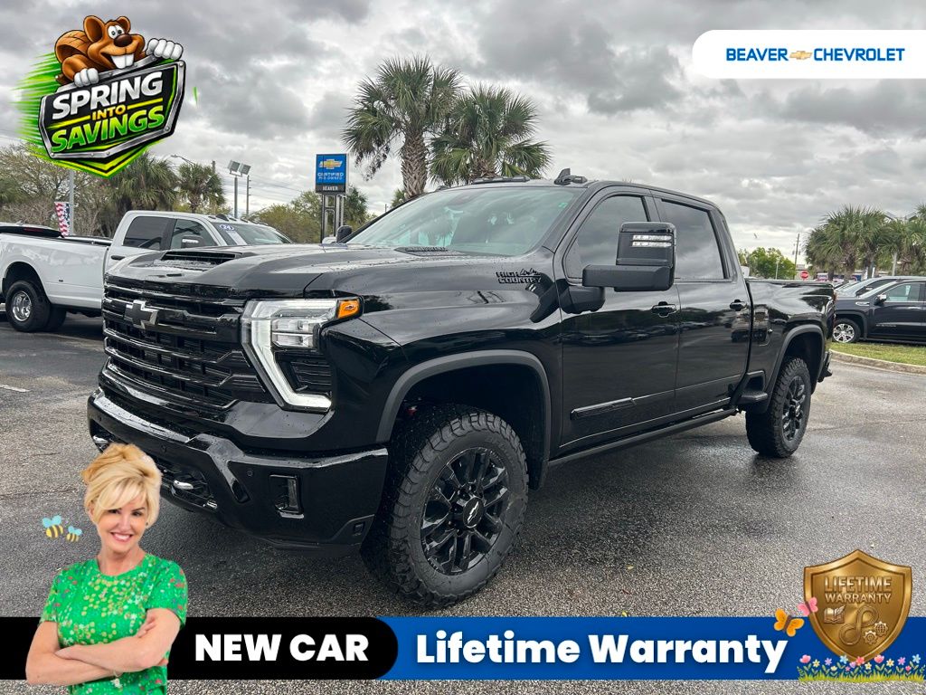 Black 2026 Chevrolet Silverado 3500HD High Country Crew Cab 4WD Pickup Truck Four-Wheel Drive Automatic